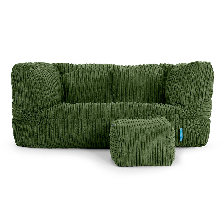 Albert Barnesofa-saccosekk 2-6 år - Kordfløyel Skoggrønn 02