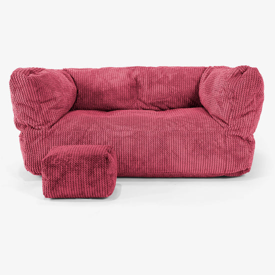 Albert Barnesofa-saccosekk 2-6 år - Pom-pom Pastellrød 02