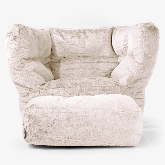 Albert Saccosekk Lenestol 2.0 - Kanin-fuskepels Gyllenbrun 02