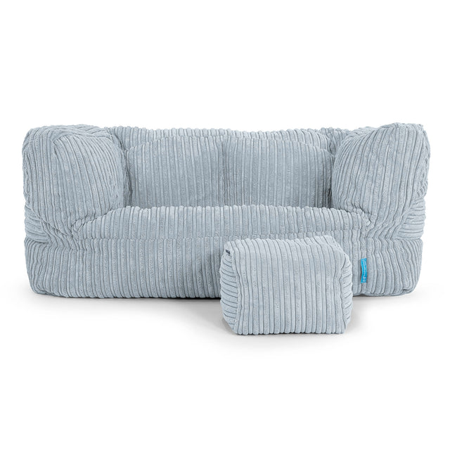 Albert Barnesofa-saccosekk 2-6 år - Kordfløyel Babyblå 02