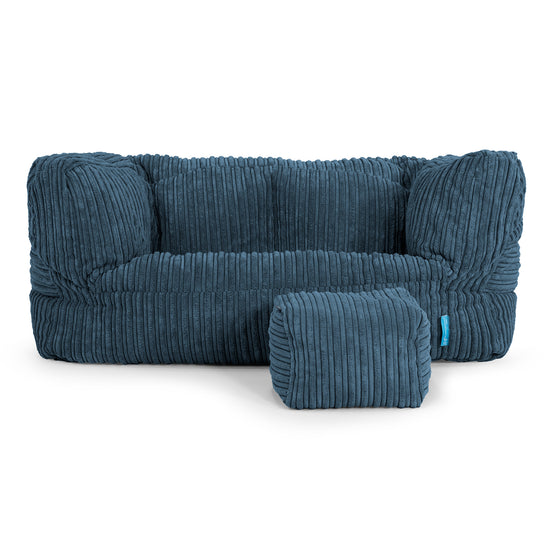 Albert Barnesofa-saccosekk 2-6 år - Kordfløyel Marineblå 02