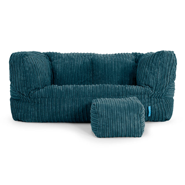 Albert Barnesofa-saccosekk 2-6 år - Kordfløyel Mørketurkis 02