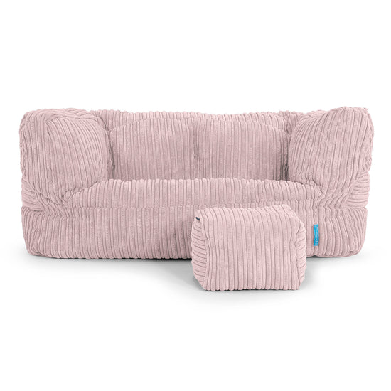 Albert Barnesofa-saccosekk 2-6 år - Kordfløyel Rødmerosa 02
