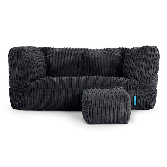 Albert Barnesofa-saccosekk 2-6 år - Kordfløyel Svart 02