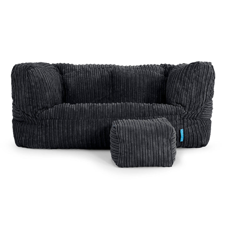 Albert Barnesofa-saccosekk 2-6 år - Kordfløyel Svart 02