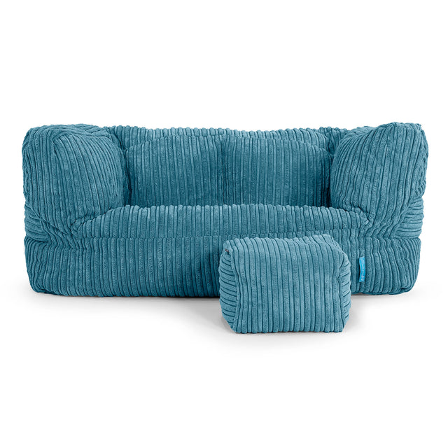 Albert Barnesofa-saccosekk 2-6 år - Kordfløyel Turkis 02