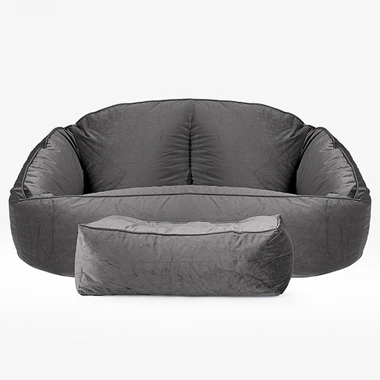 Bubble Sofa-saccosekk - Fløyel Grafitt 02