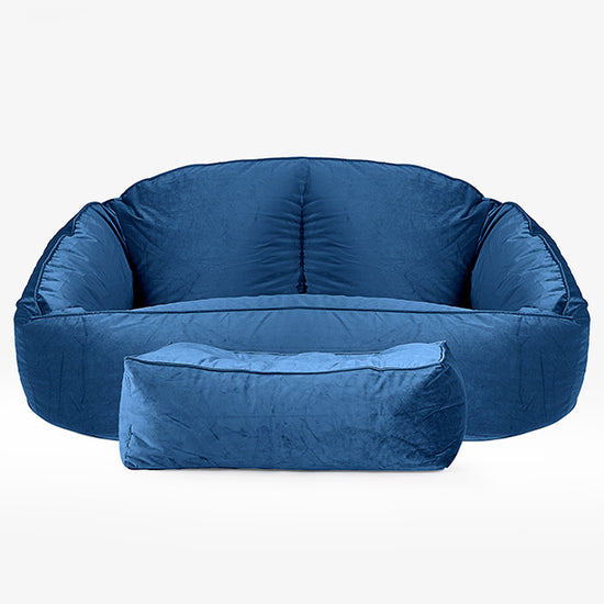 Bubble Sofa-saccosekk - Fløyel Marineblå 02