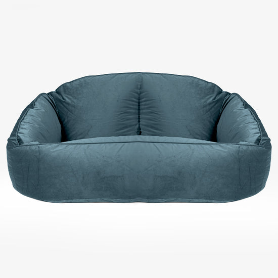 Bubble Sofa-saccosekk - Velvet Mørketurkis 01