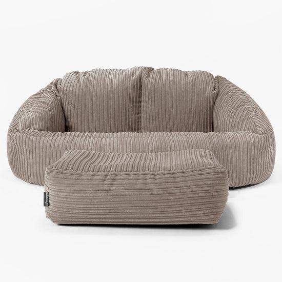 Bubble Sofa-saccosekk - Kordfløyel Duegrå 02