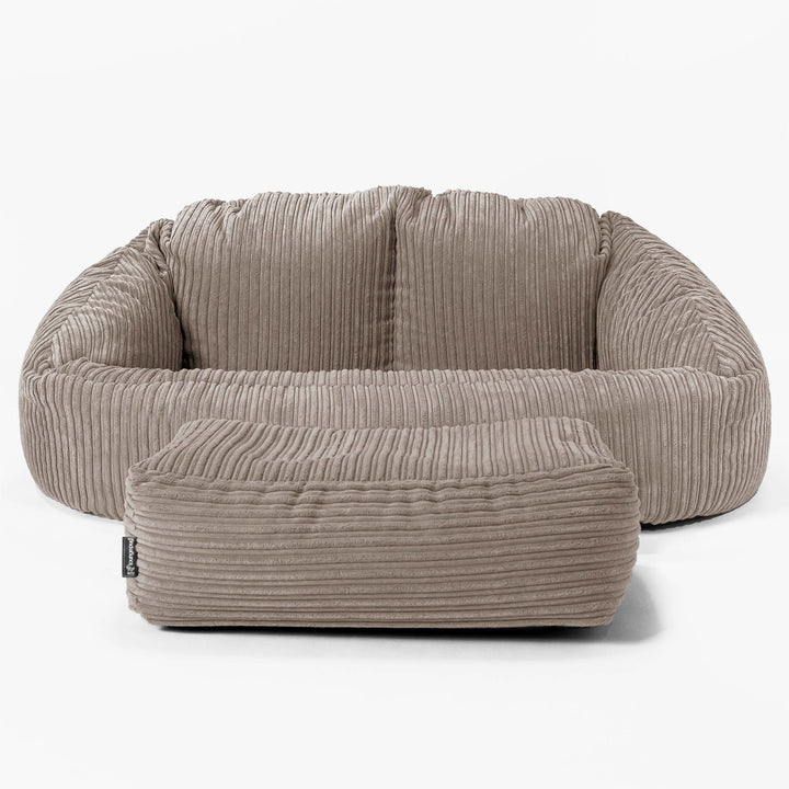 Bubble Sofa-saccosekk - Kordfløyel Duegrå 02