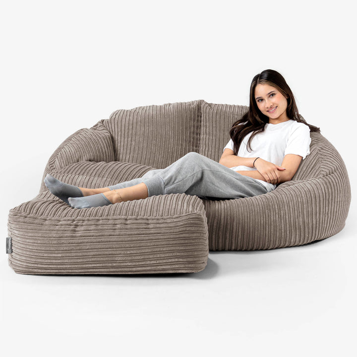 Bubble Sofa-saccosekk - Kordfløyel Duegrå 03