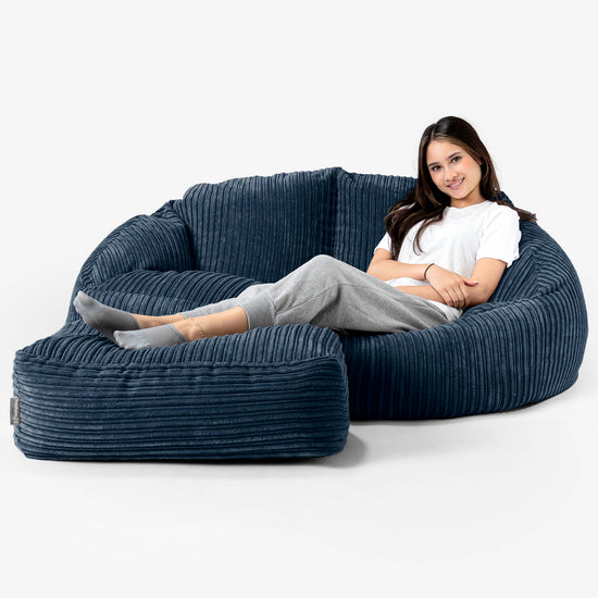 Bubble Sofa-saccosekk - Kordfløyel Marineblå 03
