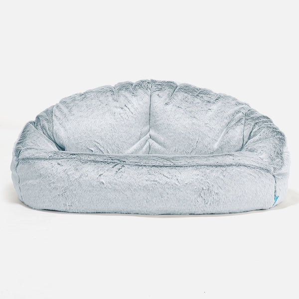 Bubble Sofa-saccosekk for Barn 2-6 år Erstatningsdeksel - Kanin-fuskepels 01