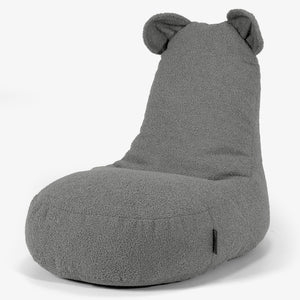Dyreformet Saccosekk for Barn Bjørn 2-6 år - Bouclé Grå