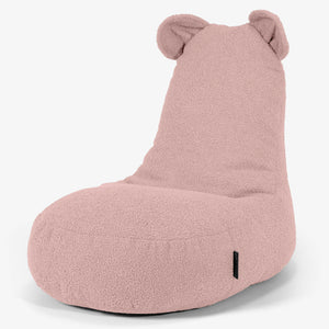 Dyreformet Saccosekk for Barn Bjørn 2-6 år - Bouclé Rosa