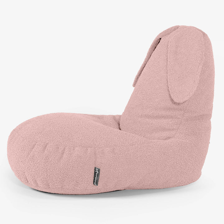 Dyreformet Saccosekk for Barn Kanin 2-6 år - Bouclé Rosa 02