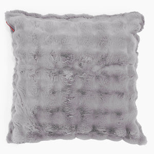 Ekstra Stor Putetrekk 70 x 70cm - Falsk Pels Boble Grå