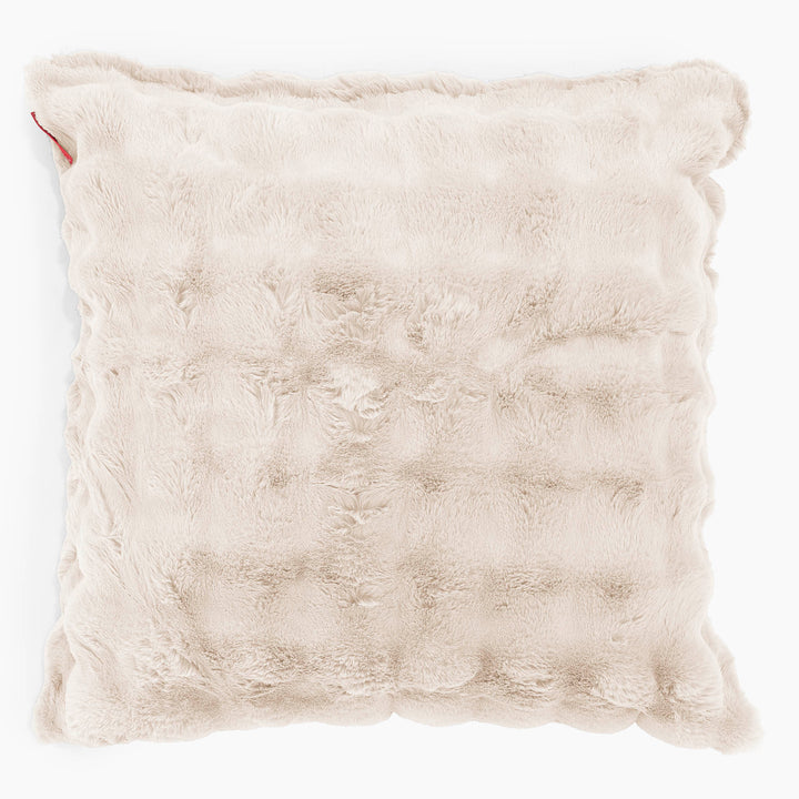 Ekstra Stor Putetrekk 70 x 70cm - Falsk Pels Boble Krem 01