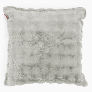 Ekstra Stor Putetrekk 70 x 70cm - Falsk Pels Boble Salviegrønn
