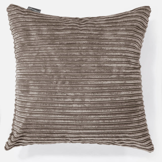 Ekstra Stor Putetrekk 70 x 70cm - Kordfløyel Duegrå 01