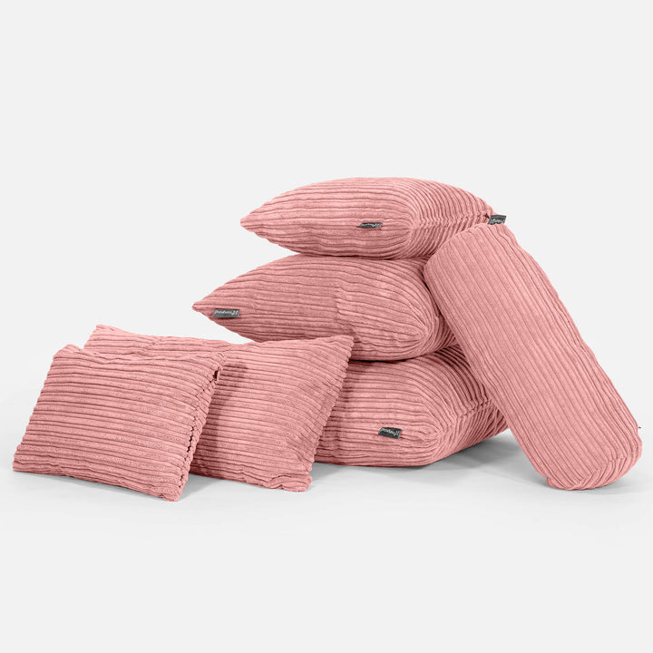 Ekstra Stor Putetrekk 70 x 70cm - Kordfløyel Fersken 04