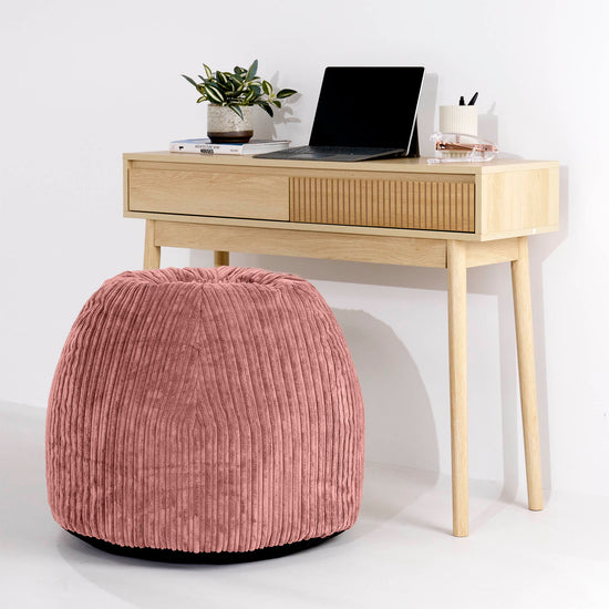 Ergonomisk Kontor-pouf Stol - Kordfløyel Fersken - 02