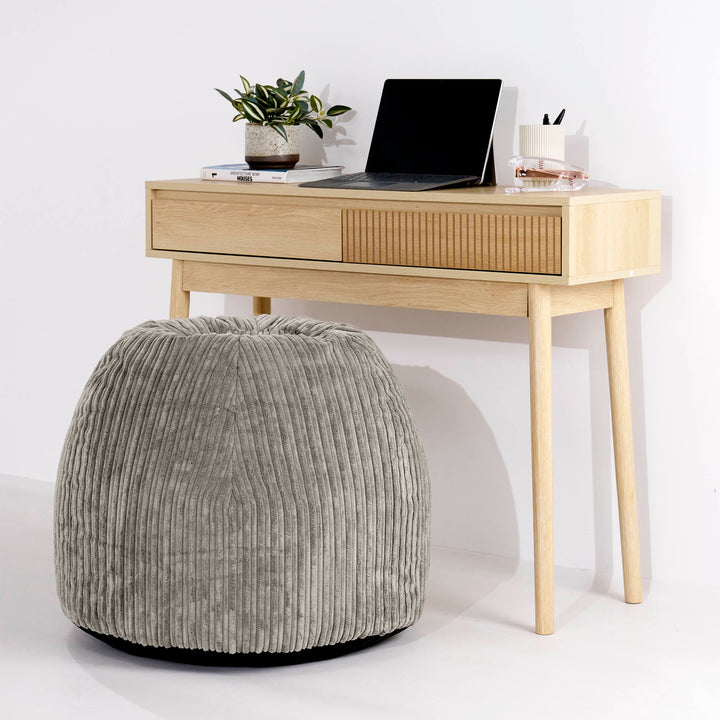 Ergonomisk Kontor-pouf Stol - Kordfløyel Mink - 02