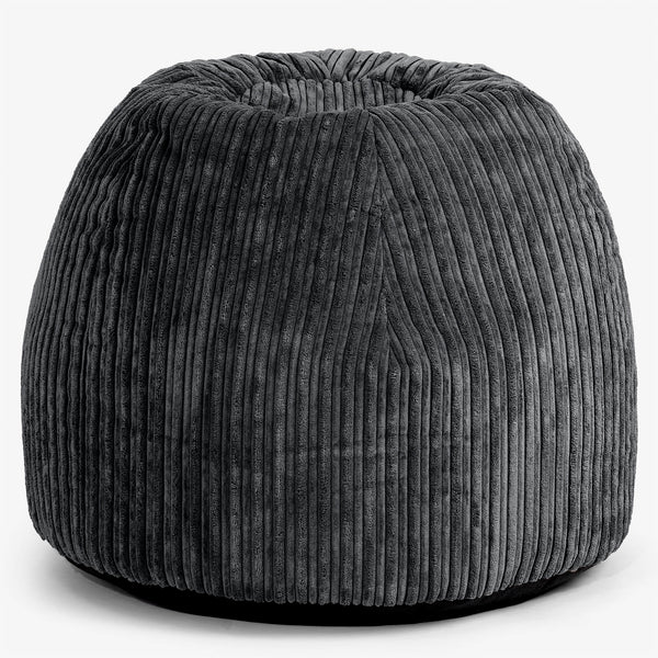 Ergonomisk Kontor-pouf Stol - Kordfløyel Svart - 01