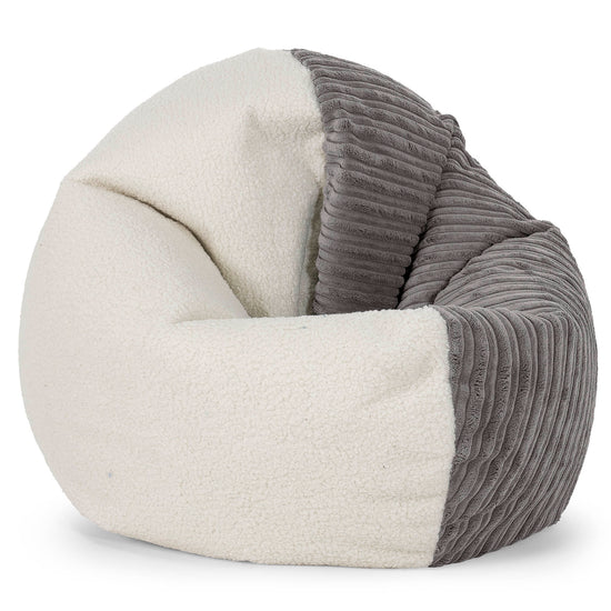 Flexforma Voksne Saccosekk - Bouclé & Kordfløyel Grafitt 01