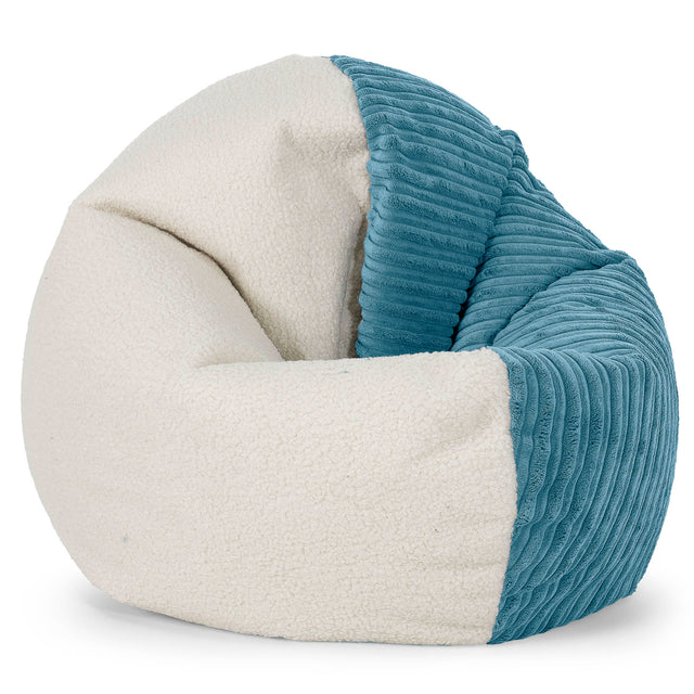 Flexforma Voksne Saccosekk - Bouclé & Kordfløyel Turkis 01