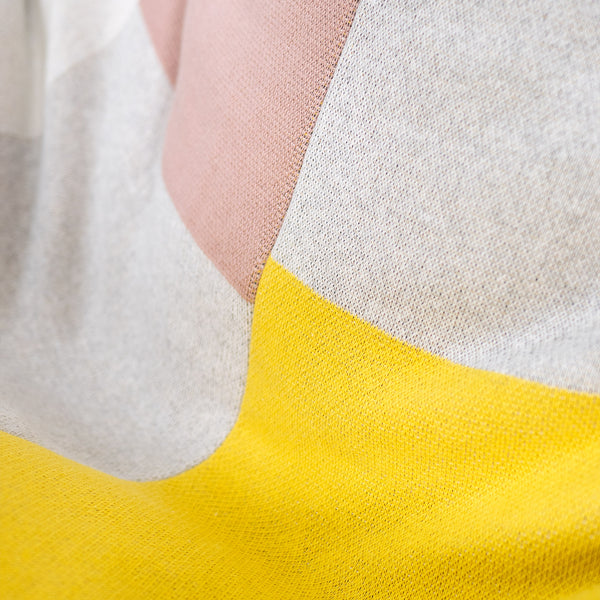 Gaming Sakkosekk - Strikket Fargeblokk Grå Fabric Close-up Image