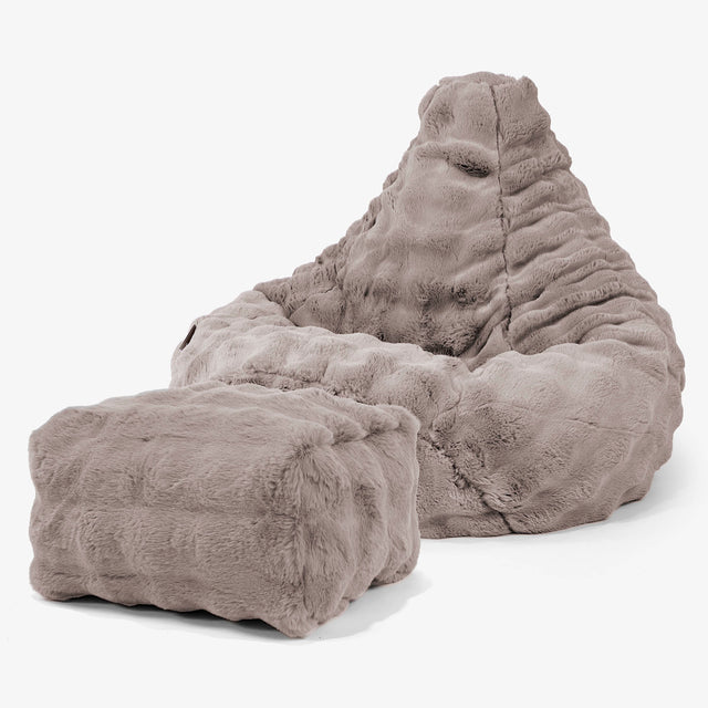 Hvilestol Saccosekk - Falsk Pels Boble Mink 01