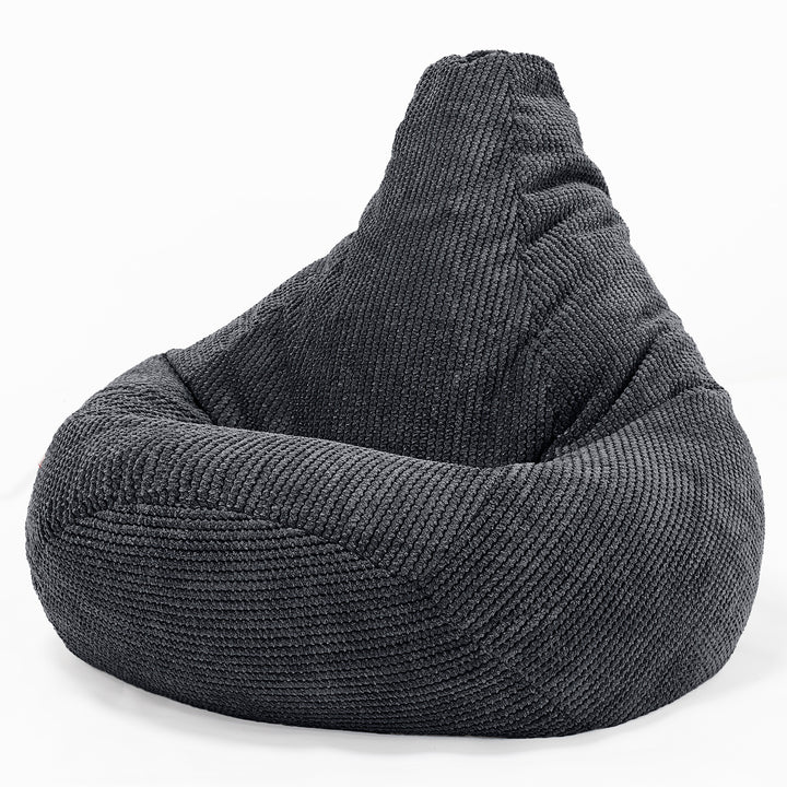 Hvilestol Saccosekk - Pom-pom Svart 02