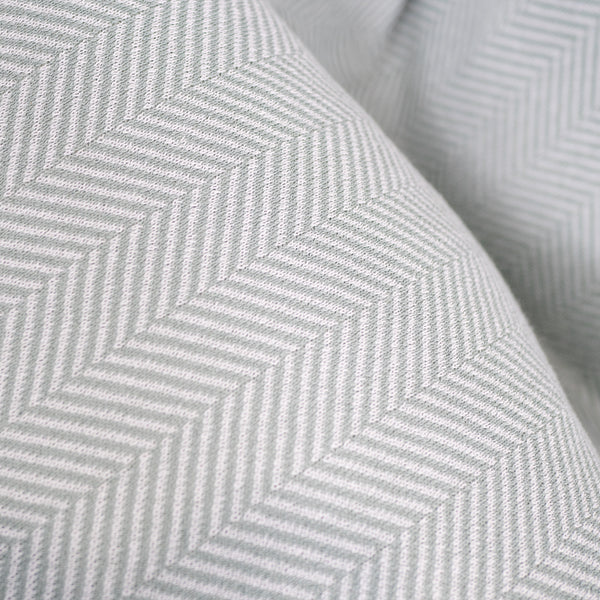 Hvilestol Saccosekk - Strikket Sildebensmønster Andeggblå Fabric Close-up Image