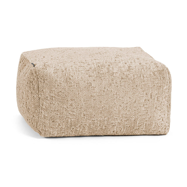 Liten Fotskammel - Eksklusiv Chenille Mink 01