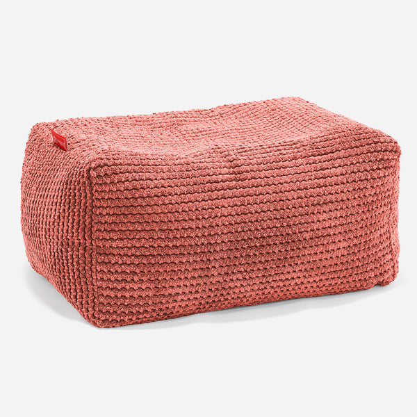 Liten Fotskammel - Pom-pom Gresskaroransje 01