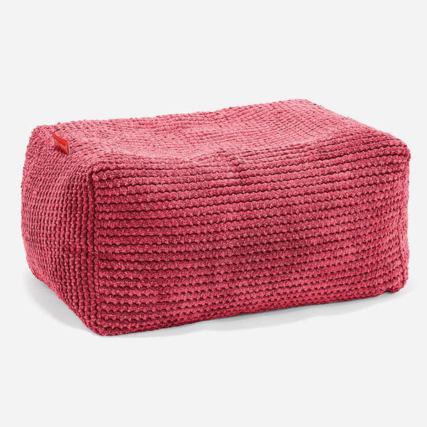 Liten Fotskammel - Pom-pom Pastellrød 01