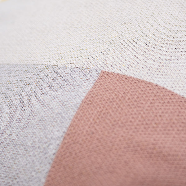 Liten Fotskammel - Strikket Fargeblokk Grå Fabric Close-up Image
