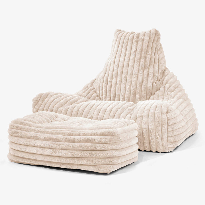 Lounge Saccosekk - Ultrabehagelig Kord Krem 02