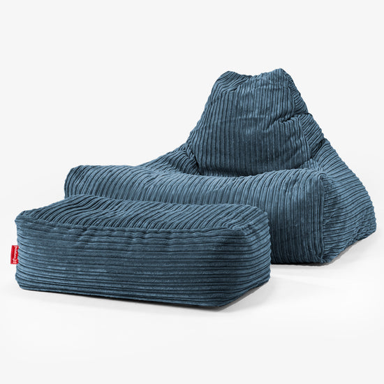 Lounge Saccosekk - Kordfløyel Marineblå 02