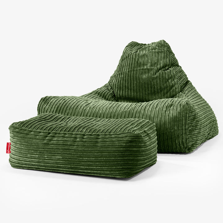 Lounge Saccosekk - Kordfløyel Skoggrønn 02
