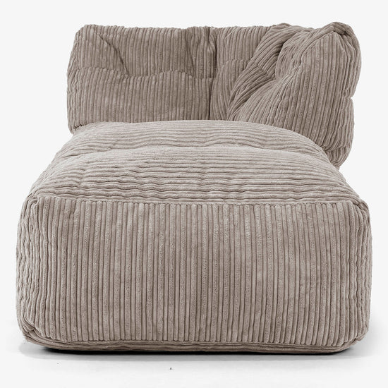 Modulsofa Saccosekk, Høyre Chaiselong - Kordfløyel Duegrå 02
