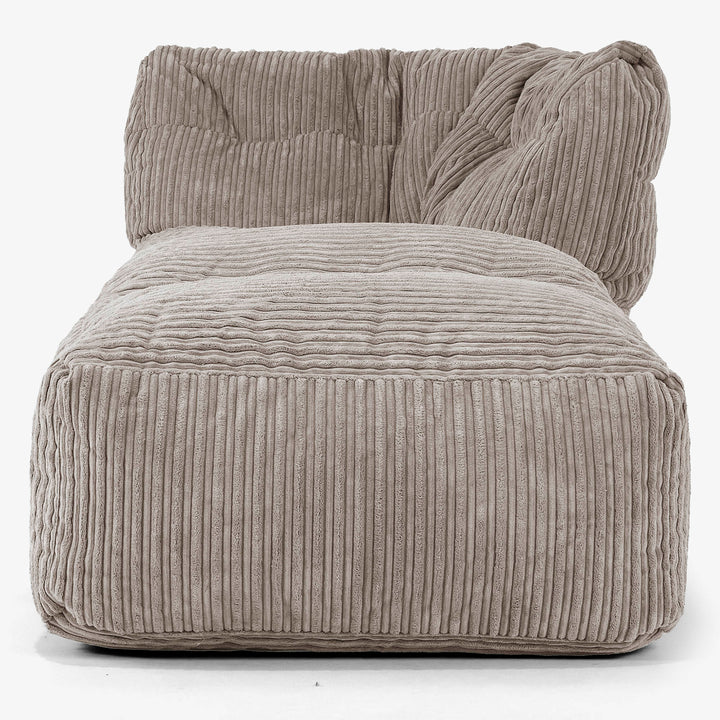 Modulsofa Saccosekk, Høyre Chaiselong - Kordfløyel Duegrå 02