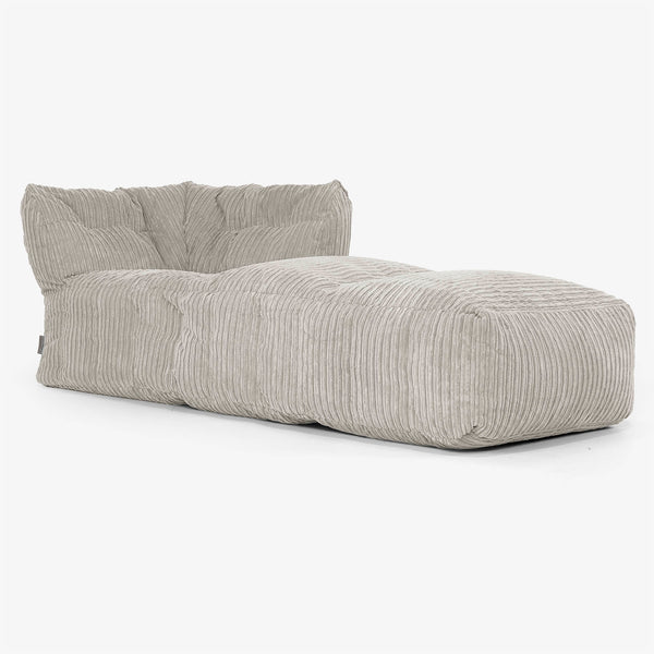 Modulsofa Saccosekk, Høyre Chaiselong - Kordfløyel Mink 01