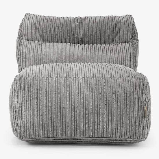Modulsofa Saccosekk, Midtseksjon - Kordfløyel Grafitt 02