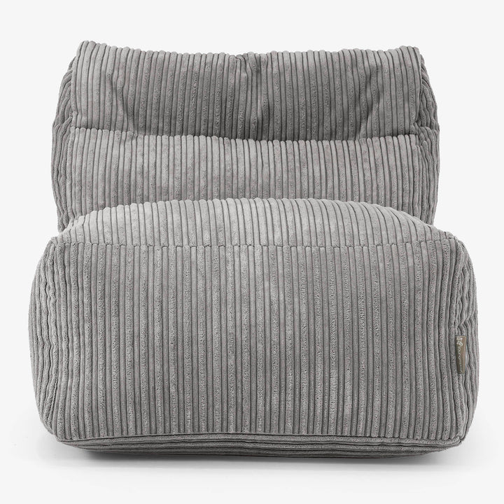 Modulsofa Saccosekk, Midtseksjon - Kordfløyel Grafitt 02