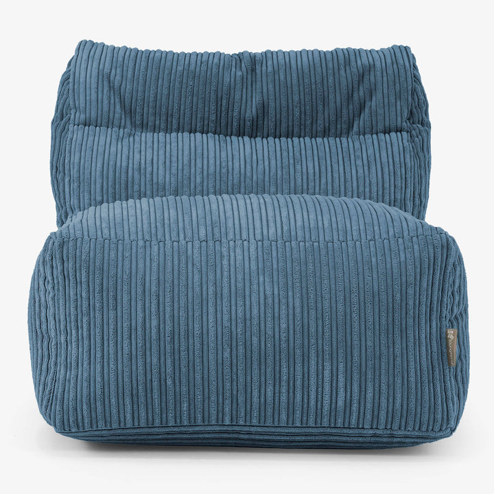 Modulsofa Saccosekk, Midtseksjon - Kordfløyel Marineblå 02