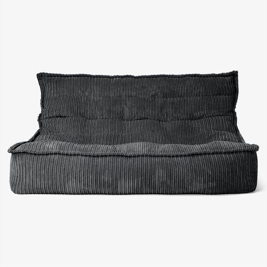 Oliver Gulvsofa Saccosekk - Kordfløyel Svart 01
