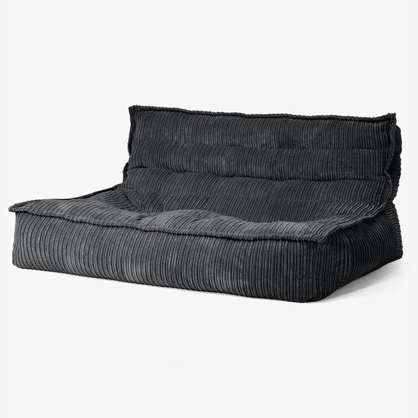 Oliver Gulvsofa Saccosekk - Kordfløyel Svart 01